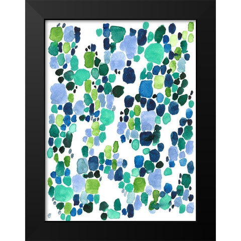 Sea Glass Spirit I Black Modern Wood Framed Art Print by Moore, Regina