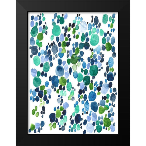 Sea Glass Spirit II Black Modern Wood Framed Art Print by Moore, Regina