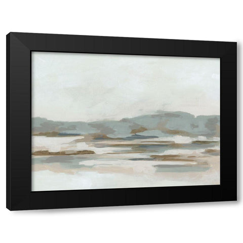 Neutral Coast II Black Modern Wood Framed Art Print by Vess, June Erica