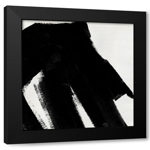 Block Brushwork III Black Modern Wood Framed Art Print with Double Matting by Vess, June Erica