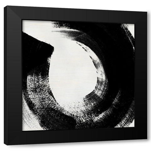 Block Brushwork VIII Black Modern Wood Framed Art Print by Vess, June Erica