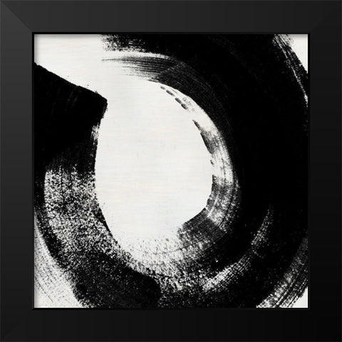 Block Brushwork VIII Black Modern Wood Framed Art Print by Vess, June Erica