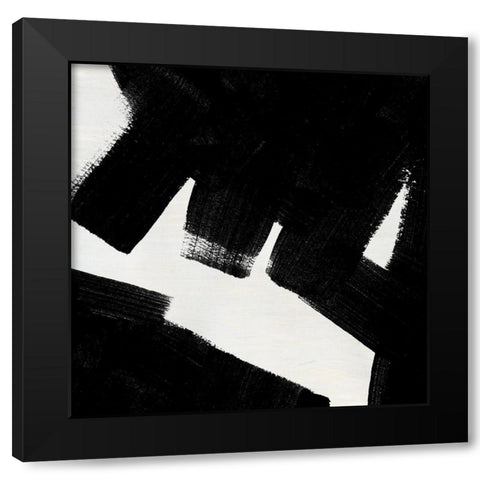 Block Brushwork IX Black Modern Wood Framed Art Print with Double Matting by Vess, June Erica