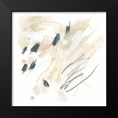 Neutral Glyph II Black Modern Wood Framed Art Print by Vess, June Erica