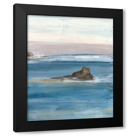 Merging the Ocean III Black Modern Wood Framed Art Print by Bramma, Lila