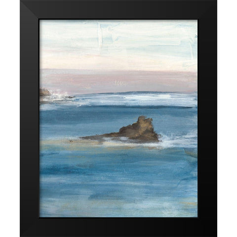 Merging the Ocean III Black Modern Wood Framed Art Print by Bramma, Lila