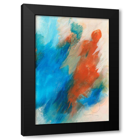 Fire and Water I Black Modern Wood Framed Art Print with Double Matting by Bramma, Lila