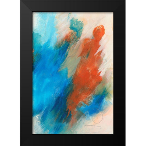 Fire and Water I Black Modern Wood Framed Art Print by Bramma, Lila