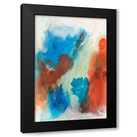 Fire and Water III Black Modern Wood Framed Art Print by Bramma, Lila