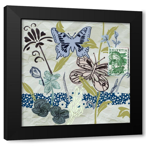 Fragile Wings I Black Modern Wood Framed Art Print with Double Matting by Wang, Melissa