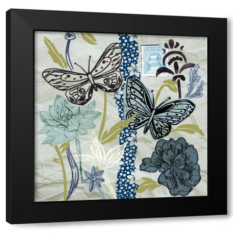 Fragile Wings IV Black Modern Wood Framed Art Print with Double Matting by Wang, Melissa