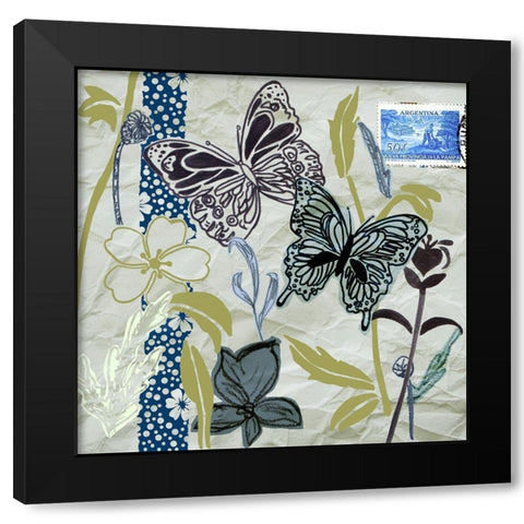 Fragile Wings VI Black Modern Wood Framed Art Print by Wang, Melissa