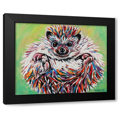 Colorful Hedgehog II Black Modern Wood Framed Art Print by Vitaletti, Carolee