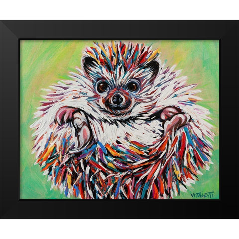 Colorful Hedgehog II Black Modern Wood Framed Art Print by Vitaletti, Carolee