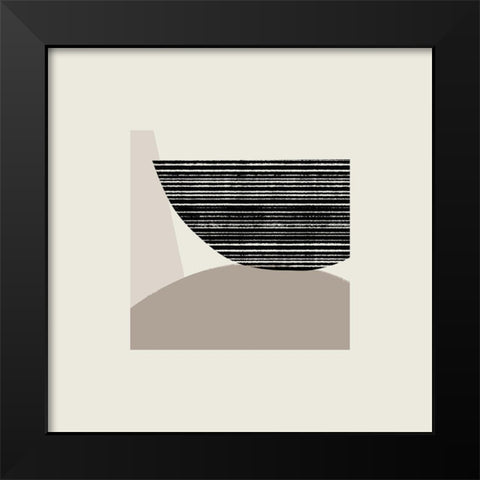 Fragmented Shapes II Black Modern Wood Framed Art Print by Barnes, Victoria