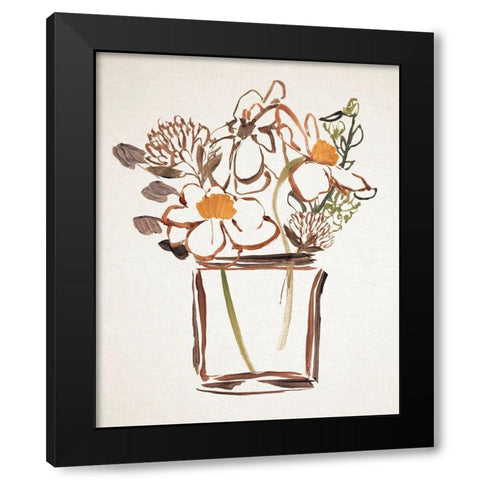 Golden One II Black Modern Wood Framed Art Print by Warren, Annie