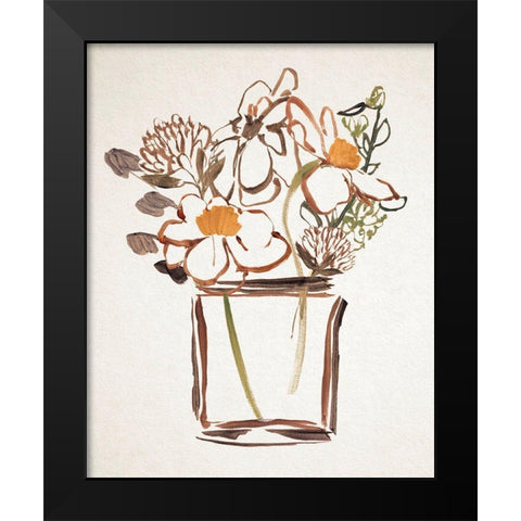 Golden One II Black Modern Wood Framed Art Print by Warren, Annie