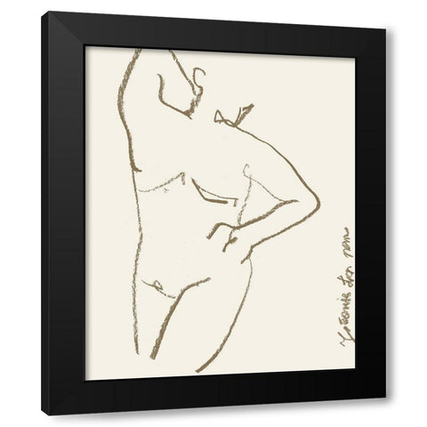 Toi et Moi II Black Modern Wood Framed Art Print with Double Matting by Wang, Melissa