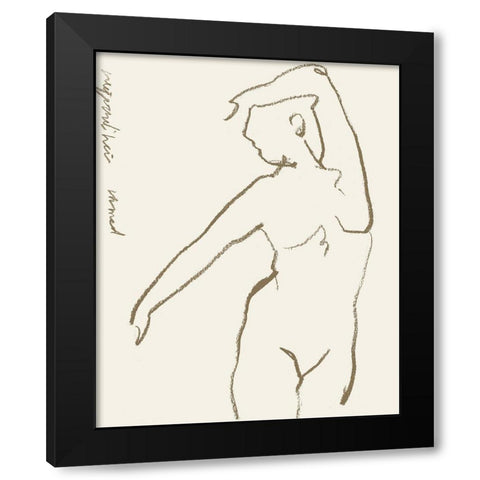 Toi et Moi III Black Modern Wood Framed Art Print with Double Matting by Wang, Melissa