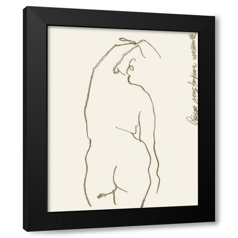 Toi et Moi IV Black Modern Wood Framed Art Print with Double Matting by Wang, Melissa