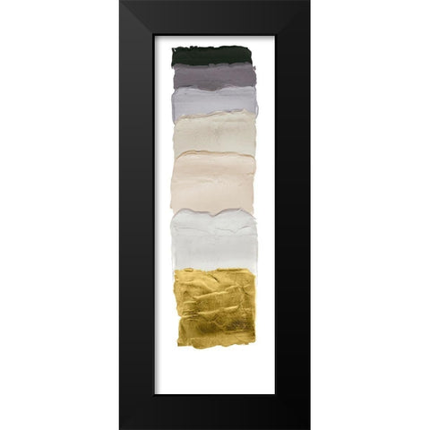 Golden Masonry I Black Modern Wood Framed Art Print by Lam, Vanna