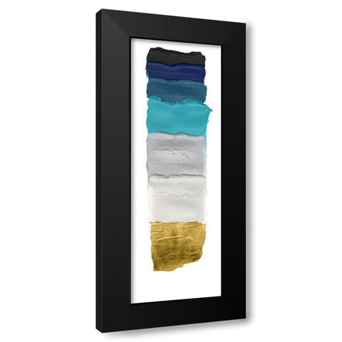 Golden Masonry II Black Modern Wood Framed Art Print with Double Matting by Lam, Vanna