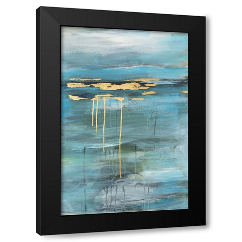 Distant Shores II Black Modern Wood Framed Art Print with Double Matting by Combs, Joyce