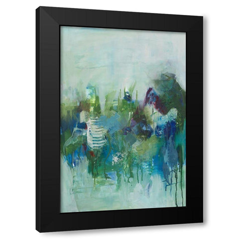 Happy Family I Black Modern Wood Framed Art Print with Double Matting by Combs, Joyce