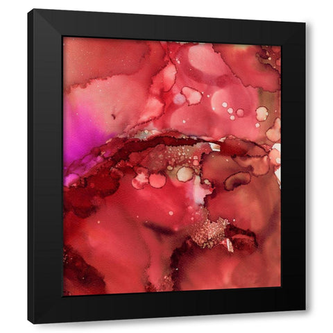 Happy Energy I Black Modern Wood Framed Art Print with Double Matting by Combs, Joyce