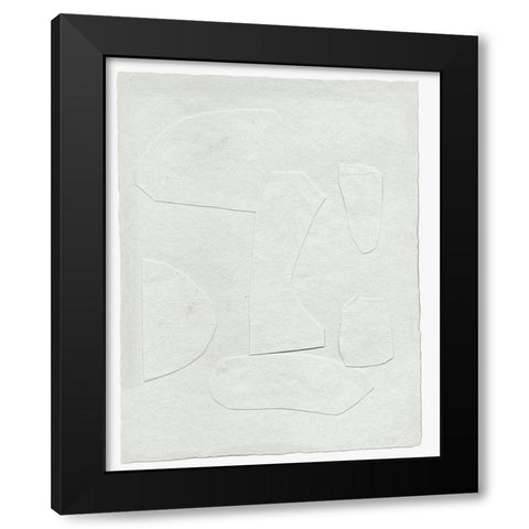 Paperwork II Black Modern Wood Framed Art Print with Double Matting by Wang, Melissa