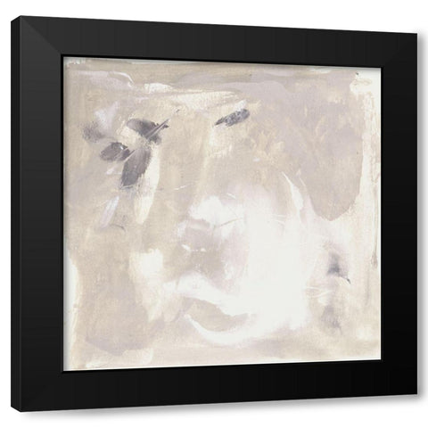 Neutral Beach Stones I Black Modern Wood Framed Art Print with Double Matting by Wang, Melissa