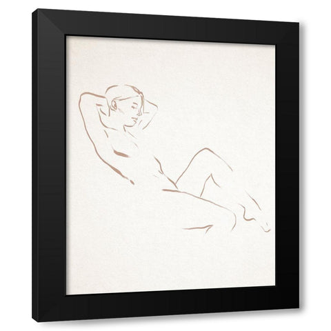 Repose II Black Modern Wood Framed Art Print by Warren, Annie