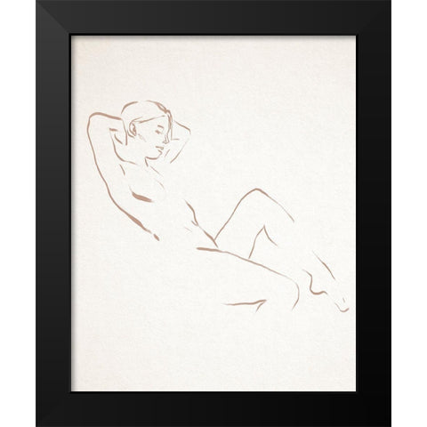 Repose II Black Modern Wood Framed Art Print by Warren, Annie