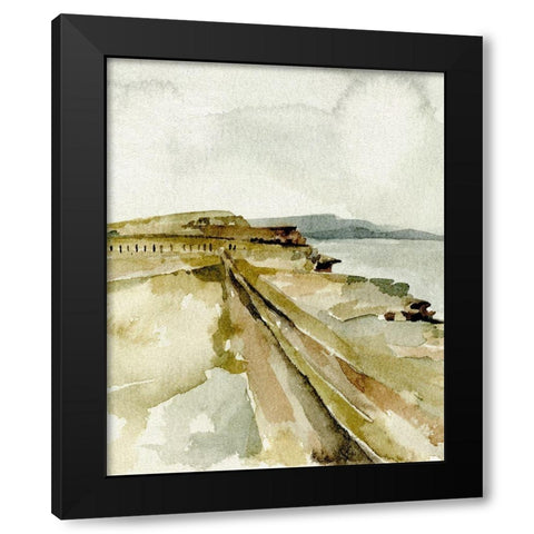North Sea Coast I Black Modern Wood Framed Art Print with Double Matting by Caroline, Emma