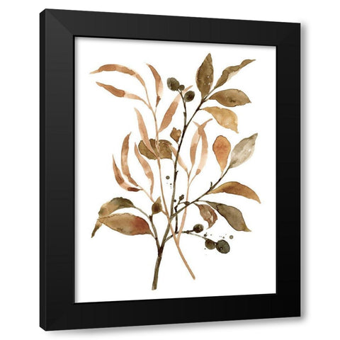 Preserved Autumn Leaves I Black Modern Wood Framed Art Print with Double Matting by Barnes, Victoria