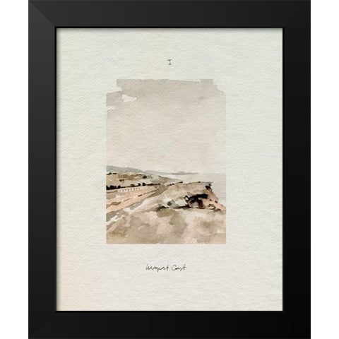 Westport Coast I Black Modern Wood Framed Art Print by Caroline, Emma