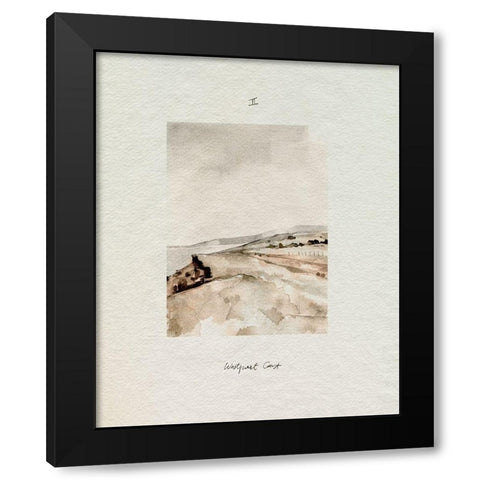 Westport Coast II Black Modern Wood Framed Art Print with Double Matting by Caroline, Emma