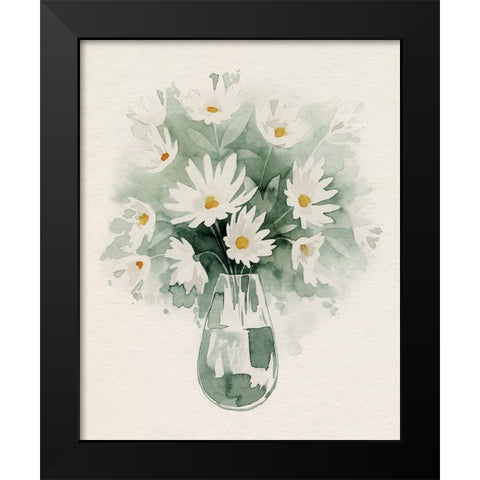 Daisy Bouquet Sketch I Black Modern Wood Framed Art Print by Popp, Grace