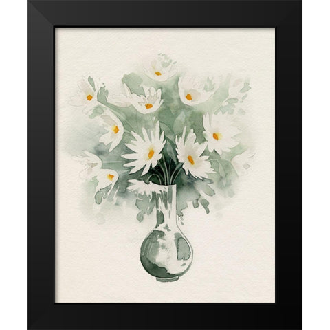 Daisy Bouquet Sketch II Black Modern Wood Framed Art Print by Popp, Grace