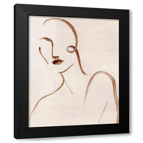 Femme Sketch I Black Modern Wood Framed Art Print with Double Matting by Popp, Grace