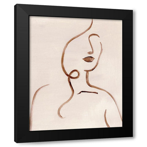 Femme Sketch II Black Modern Wood Framed Art Print with Double Matting by Popp, Grace