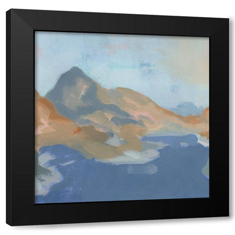 Blue Island I Black Modern Wood Framed Art Print with Double Matting by Green, Jacob