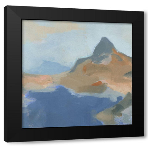 Blue Island II Black Modern Wood Framed Art Print by Green, Jacob
