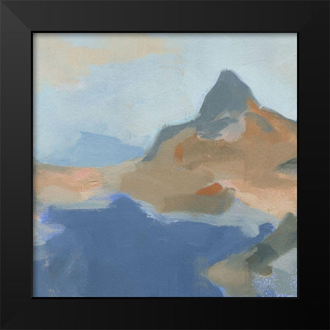 Blue Island II Black Modern Wood Framed Art Print by Green, Jacob