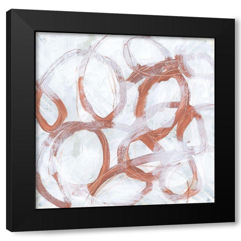 Rust Thread I Black Modern Wood Framed Art Print by Vess, June Erica