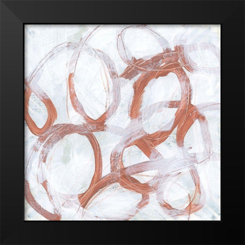 Rust Thread I Black Modern Wood Framed Art Print by Vess, June Erica