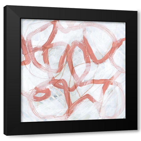 Rust Thread II Black Modern Wood Framed Art Print by Vess, June Erica
