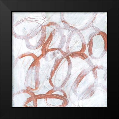 Rust Thread IV Black Modern Wood Framed Art Print by Vess, June Erica