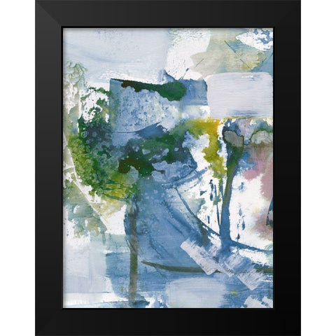 Blue Diamonds I Black Modern Wood Framed Art Print by Combs, Joyce