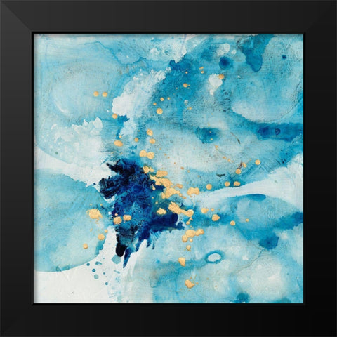 Searching in Blue I Black Modern Wood Framed Art Print by Combs, Joyce